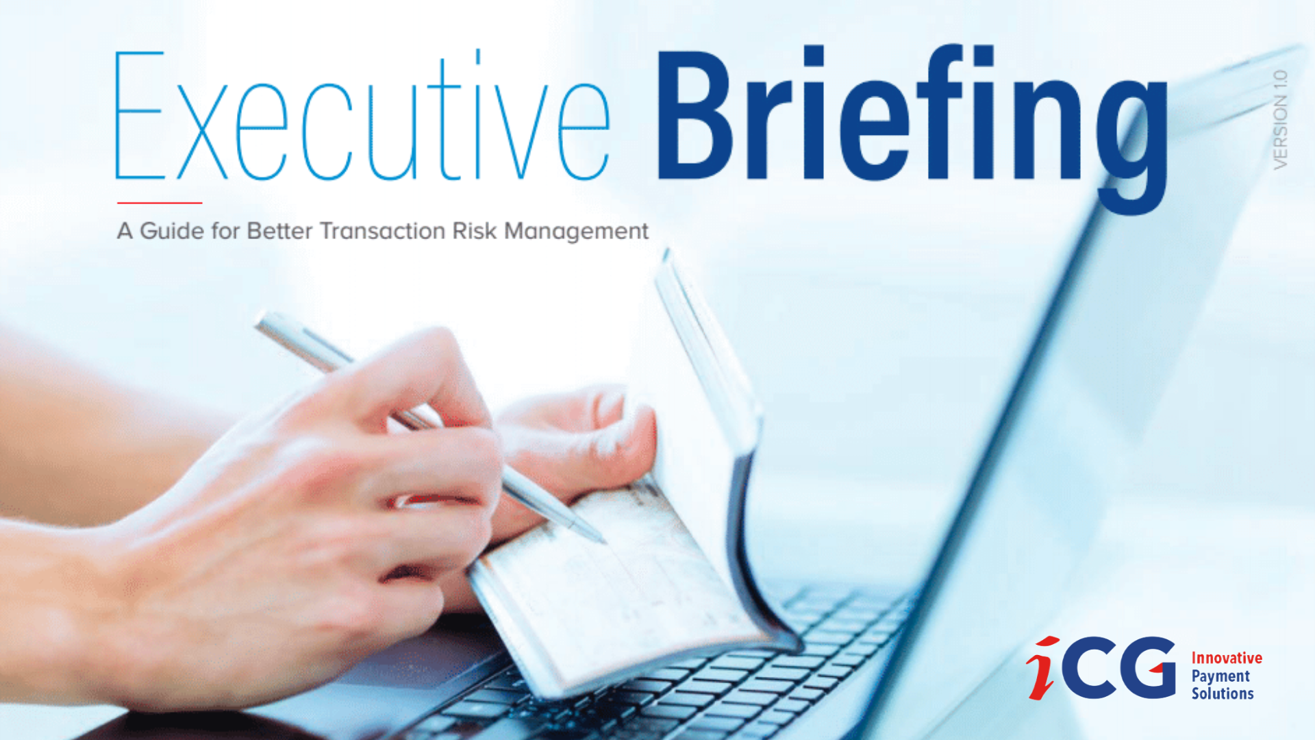 Executive briefing header Executive briefing header