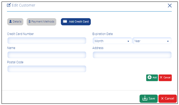Add Credit Card