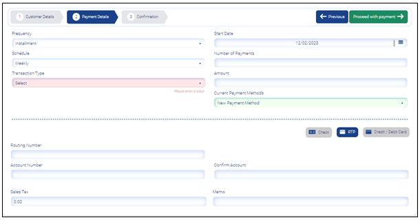 New payment method - RTP