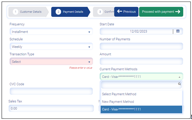 New payment method