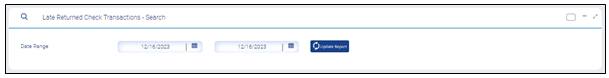 Late Returned Checks Transaction - Search